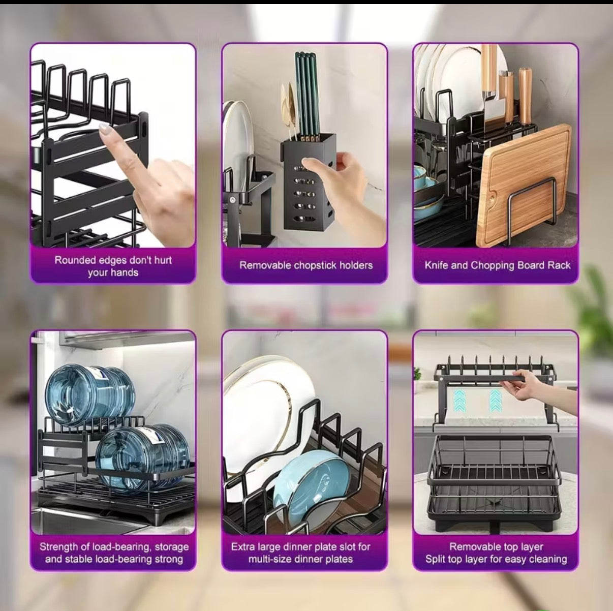 Égouttoir de cuisine à drainage automatique
Gardez votre plan de travail sec, propre et organisé